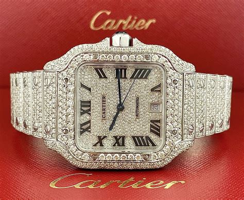 cartier diamond watch men's.